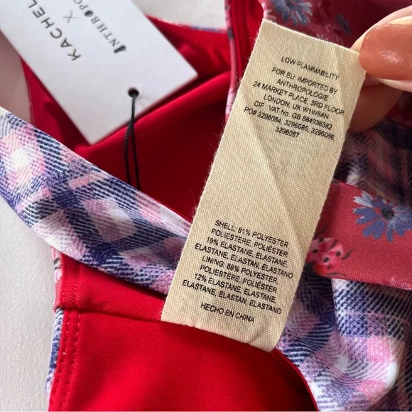 Anthropologie X Kachel• Floral Contrast Sports Bra - Picture 11 of 14